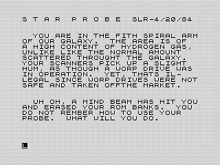 Star Probe, 1984